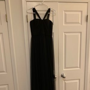 Amsale Aisha Bridesmaid Dress - Black - 6 long